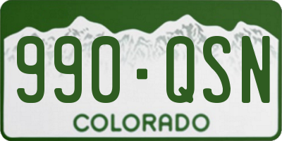 CO license plate 990QSN