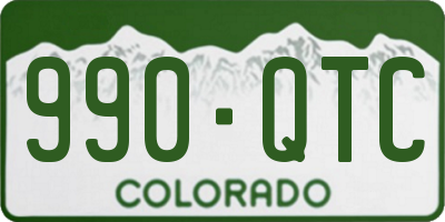 CO license plate 990QTC