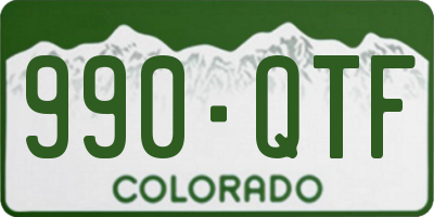 CO license plate 990QTF