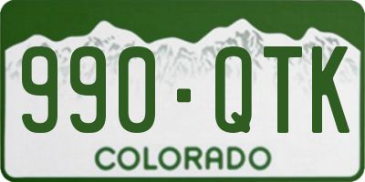 CO license plate 990QTK