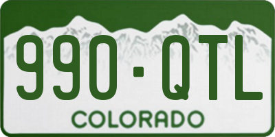 CO license plate 990QTL