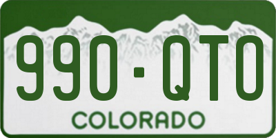 CO license plate 990QTO