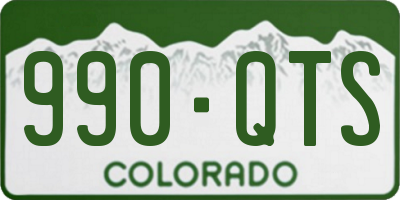 CO license plate 990QTS