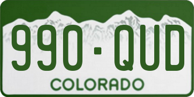 CO license plate 990QUD