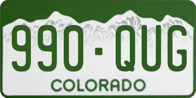 CO license plate 990QUG