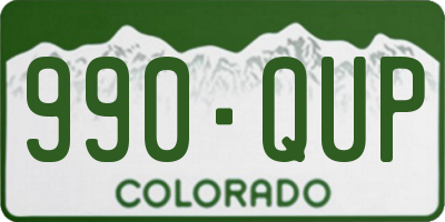 CO license plate 990QUP