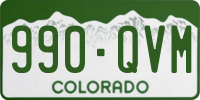 CO license plate 990QVM