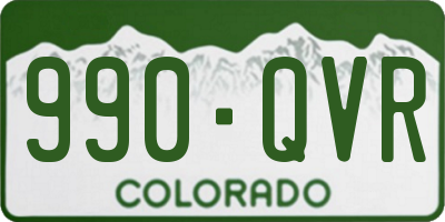 CO license plate 990QVR