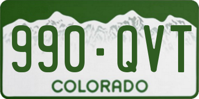 CO license plate 990QVT