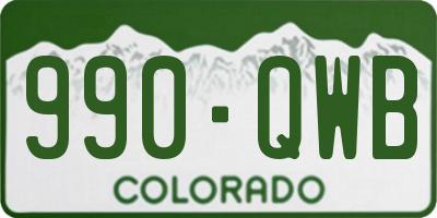 CO license plate 990QWB