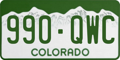 CO license plate 990QWC