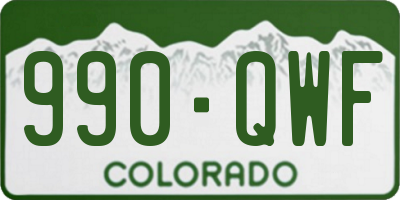 CO license plate 990QWF