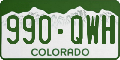 CO license plate 990QWH