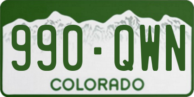 CO license plate 990QWN