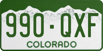 CO license plate 990QXF