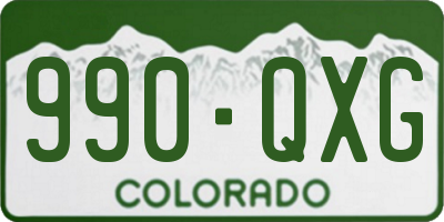 CO license plate 990QXG