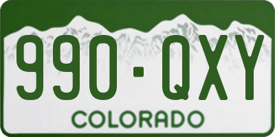 CO license plate 990QXY