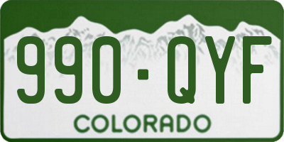 CO license plate 990QYF