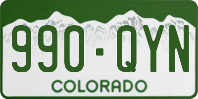 CO license plate 990QYN