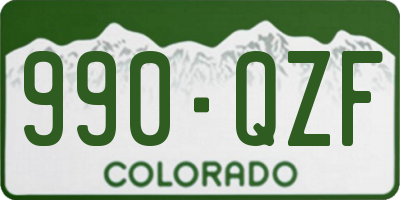 CO license plate 990QZF