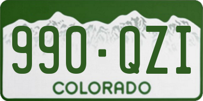 CO license plate 990QZI