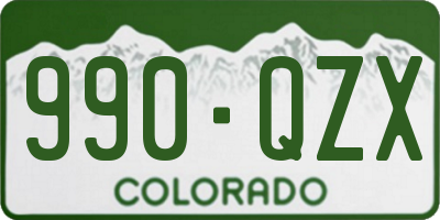 CO license plate 990QZX