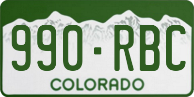 CO license plate 990RBC