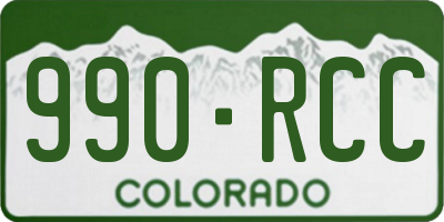 CO license plate 990RCC