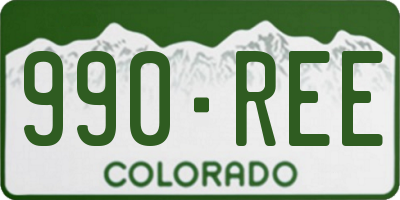 CO license plate 990REE