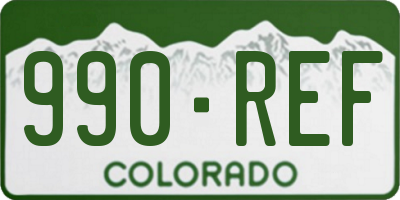 CO license plate 990REF