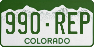 CO license plate 990REP