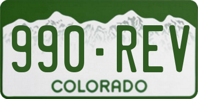 CO license plate 990REV