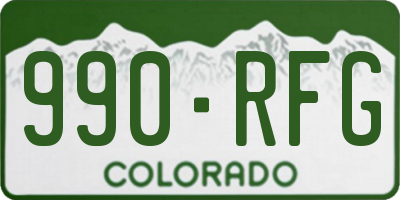 CO license plate 990RFG