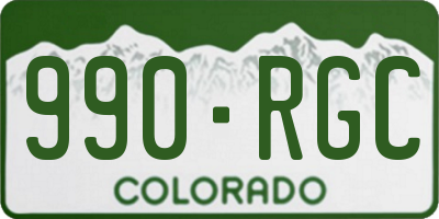 CO license plate 990RGC