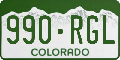 CO license plate 990RGL