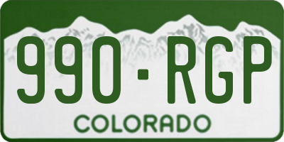 CO license plate 990RGP