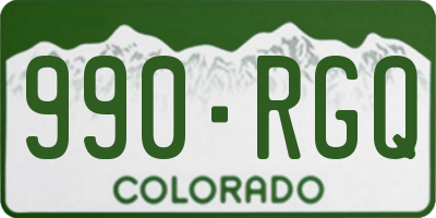 CO license plate 990RGQ