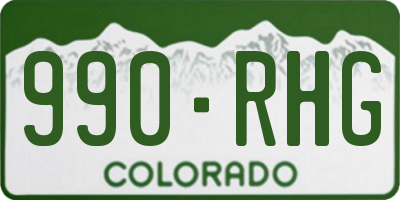 CO license plate 990RHG