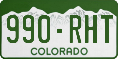 CO license plate 990RHT
