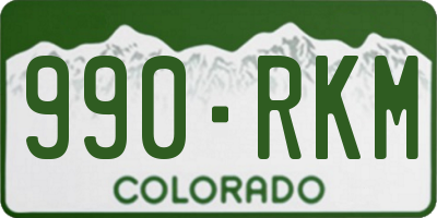 CO license plate 990RKM