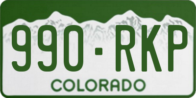 CO license plate 990RKP