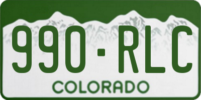 CO license plate 990RLC