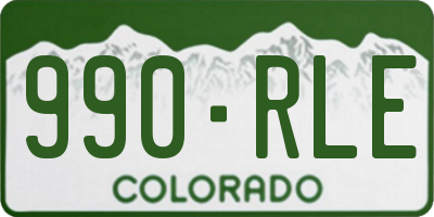 CO license plate 990RLE