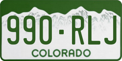 CO license plate 990RLJ