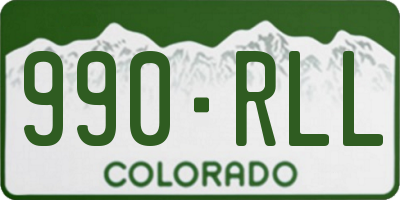 CO license plate 990RLL