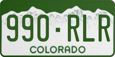 CO license plate 990RLR