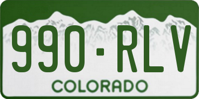 CO license plate 990RLV