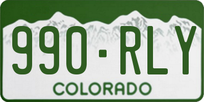 CO license plate 990RLY