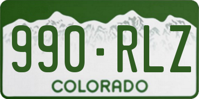 CO license plate 990RLZ