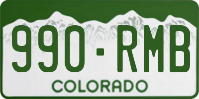 CO license plate 990RMB